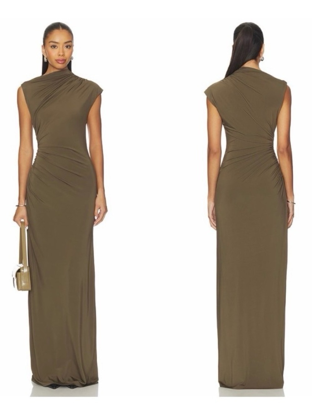 Eaves Auda Gown Maxi Dress Small Side Shoulder Drape